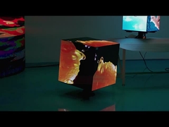 tela LED personalizada Indoor LED Smart Cube Screen, quatro lados dinâmico irregular em forma de cubo